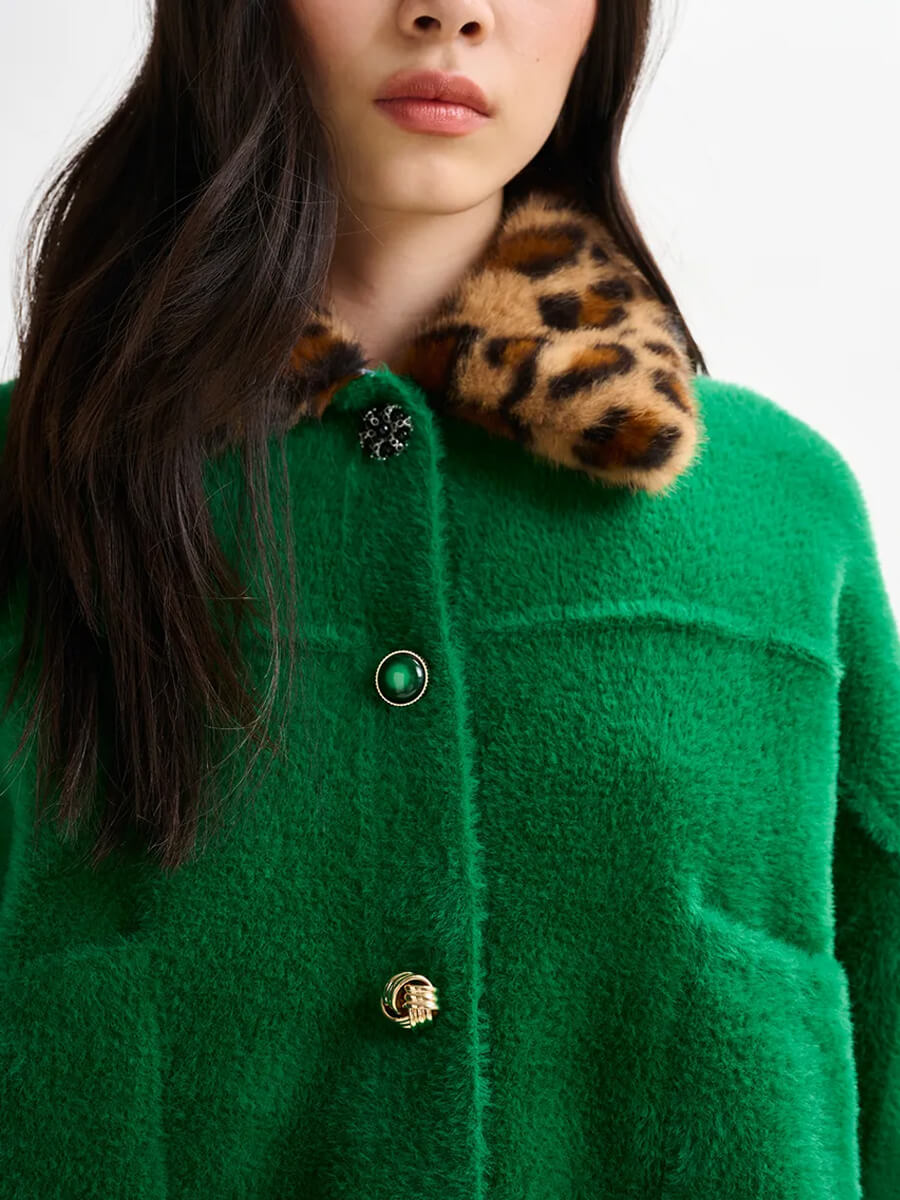 Essentiel Antwerp Intention Cardigan - Green
