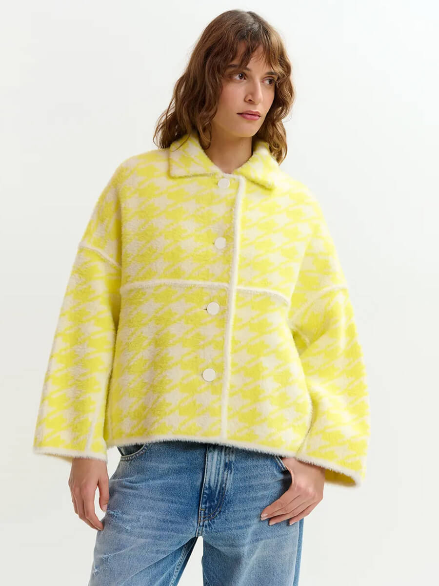 Essentiel Antwerp Joking Knit Jacket - Yellow
