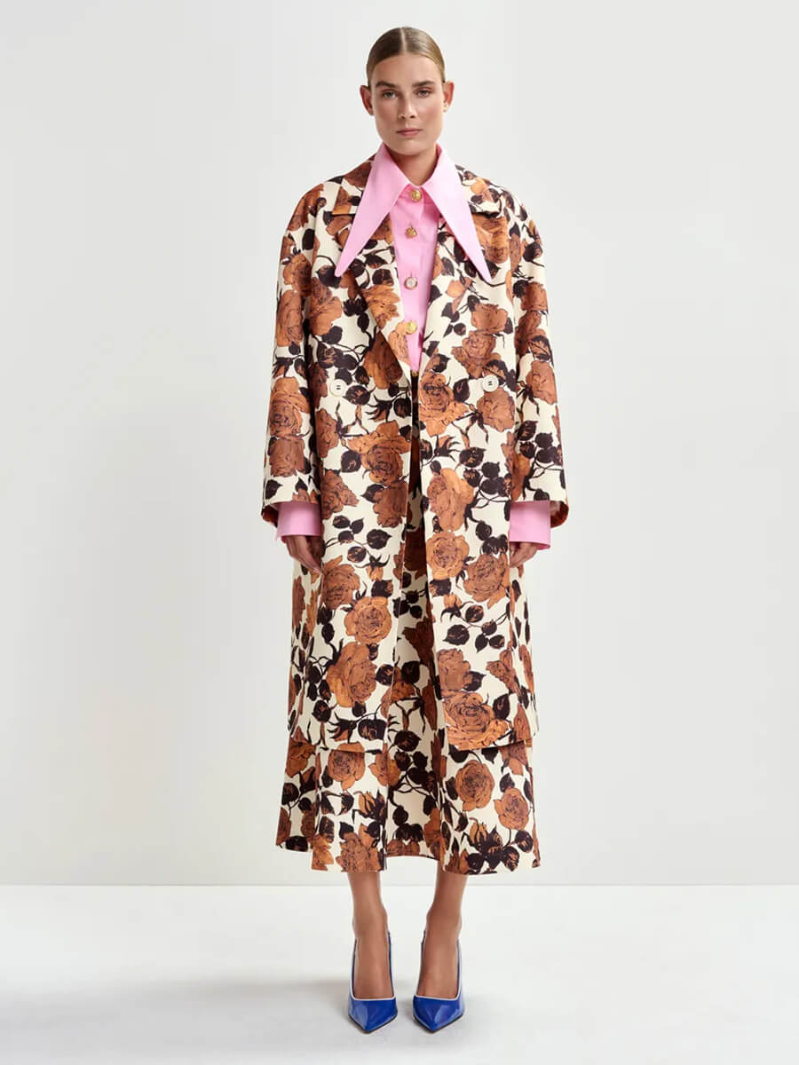 Essentiel Antwerp Julio Skirt – Brown Flowers