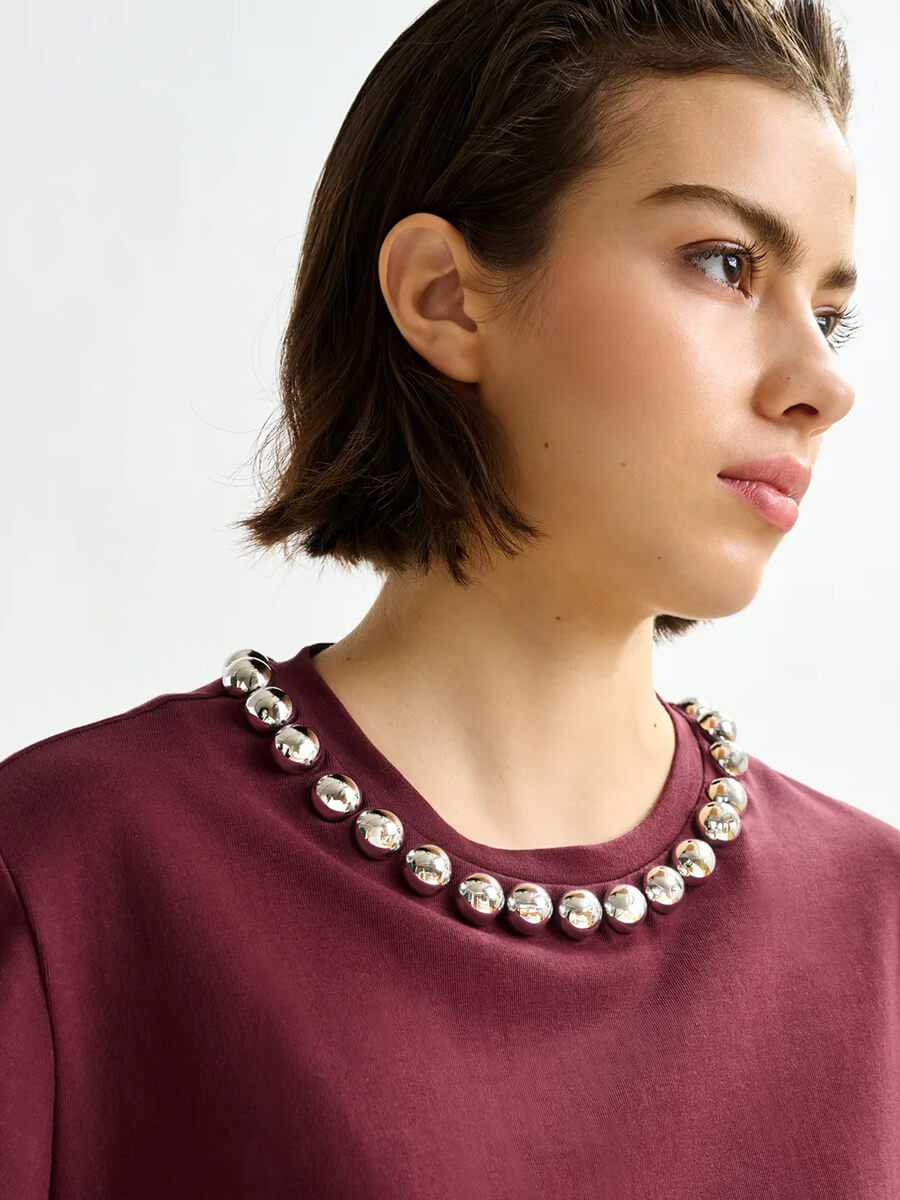 Essentiel Antwerp - Intenso T-shirt - Burgundy