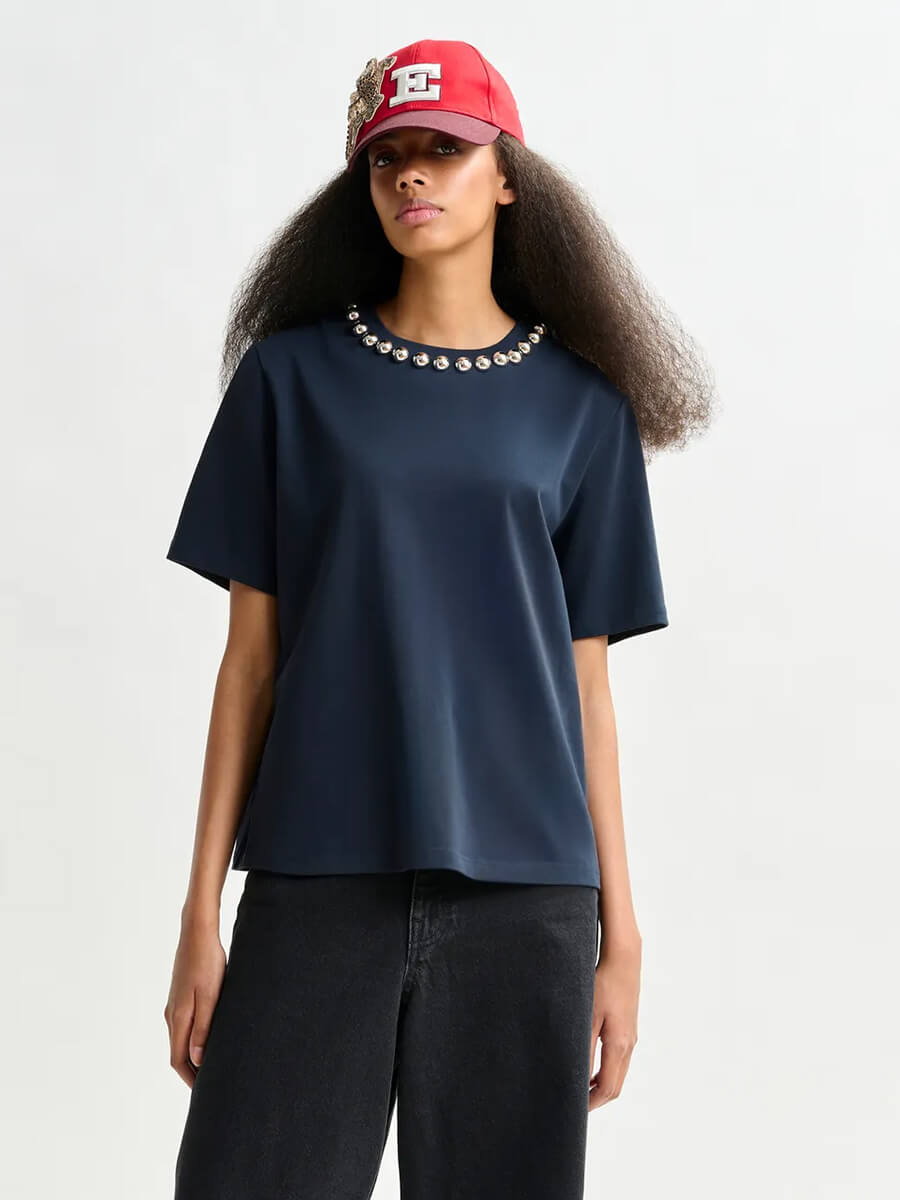 Essentiel Antwerp - Intenso T-shirt - Navy