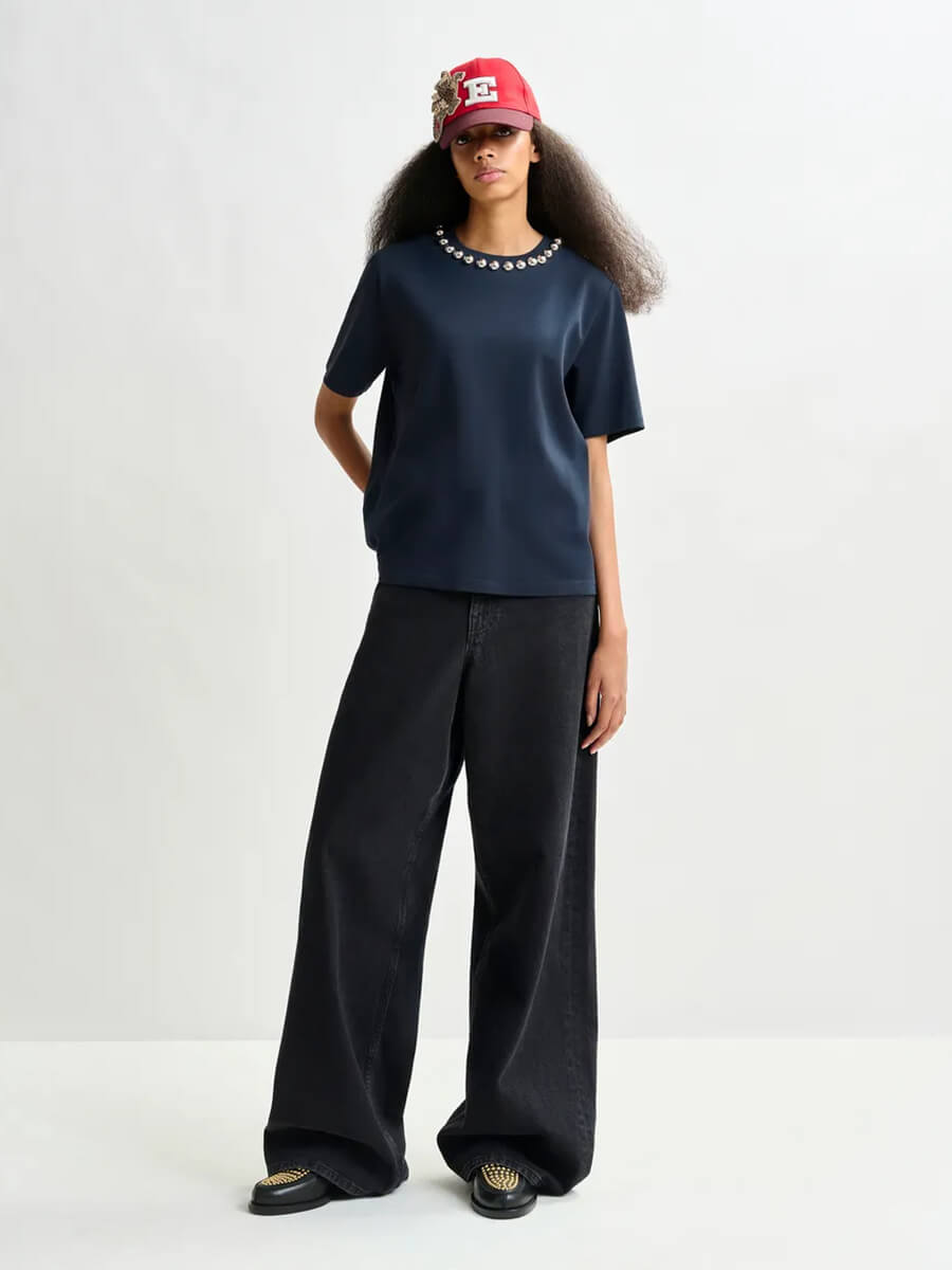 Essentiel Antwerp - Intenso T-shirt - Navy
