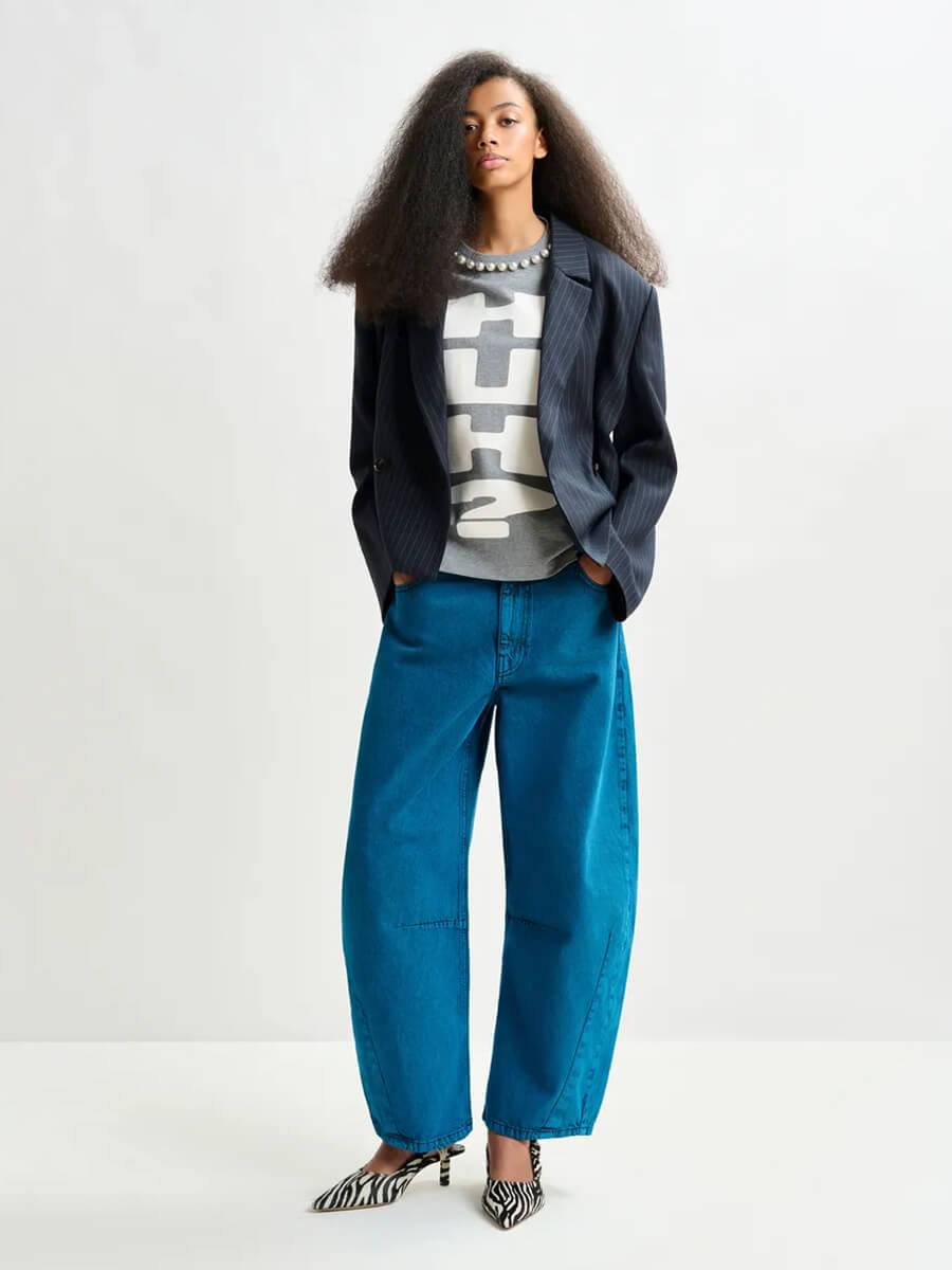 Essentiel Antwerp - Isos T-shirt - Grey/White