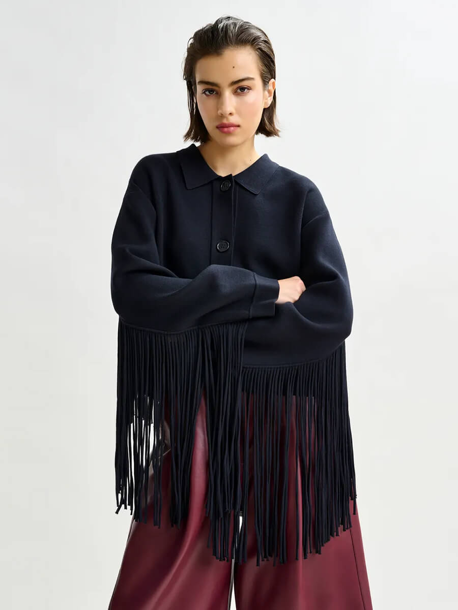 Essentiel Antwerp - Istern Knitted Jacket - Navy