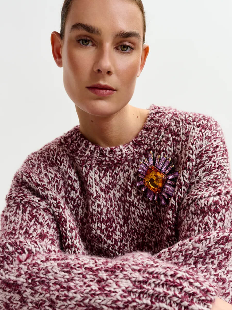 Essentiel Antwerp - Itime Brooch - Cinnamon Rufous