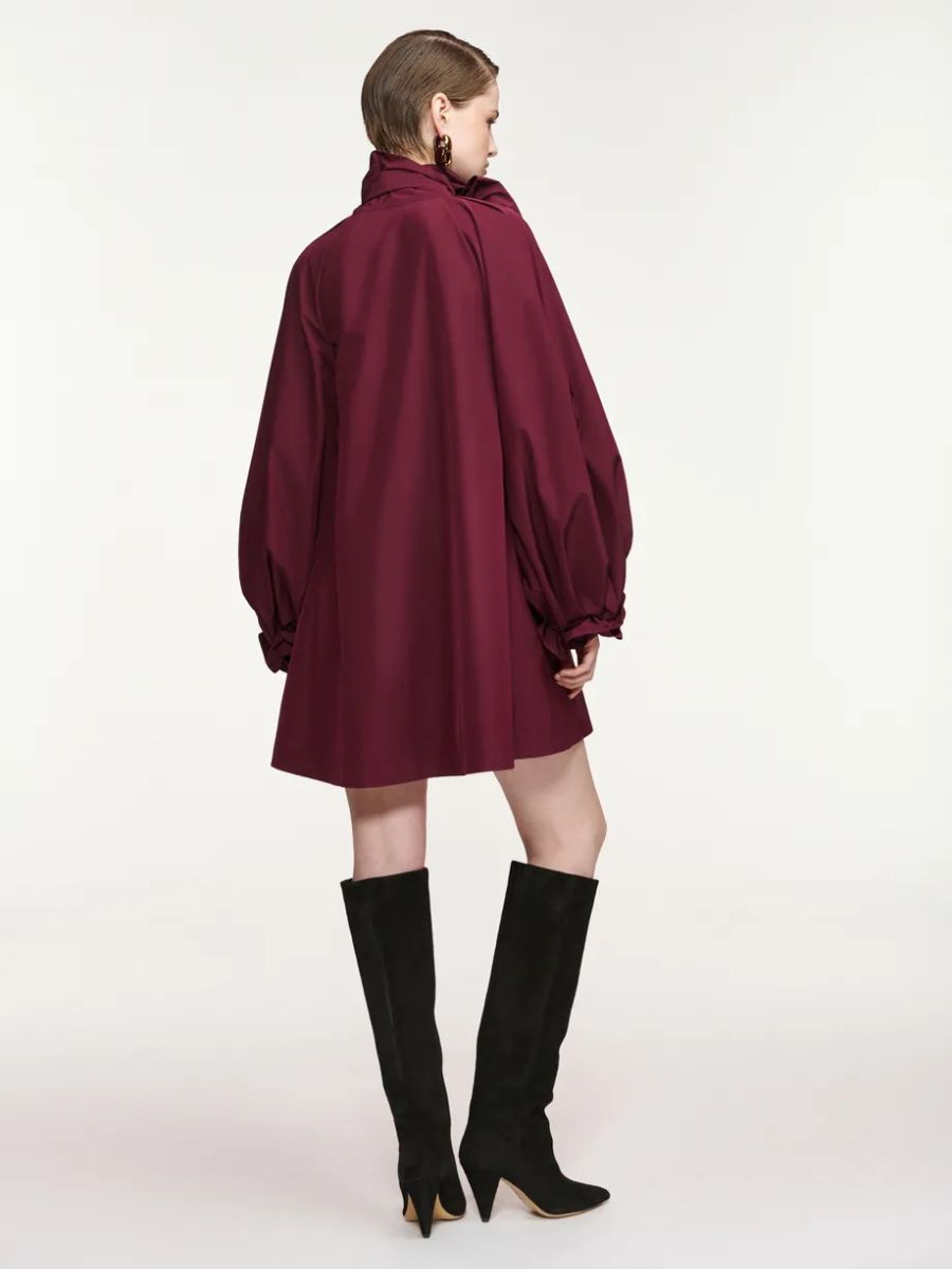 Essentiel Antwerp - Khai Pussy Bow Dress - Wine Not