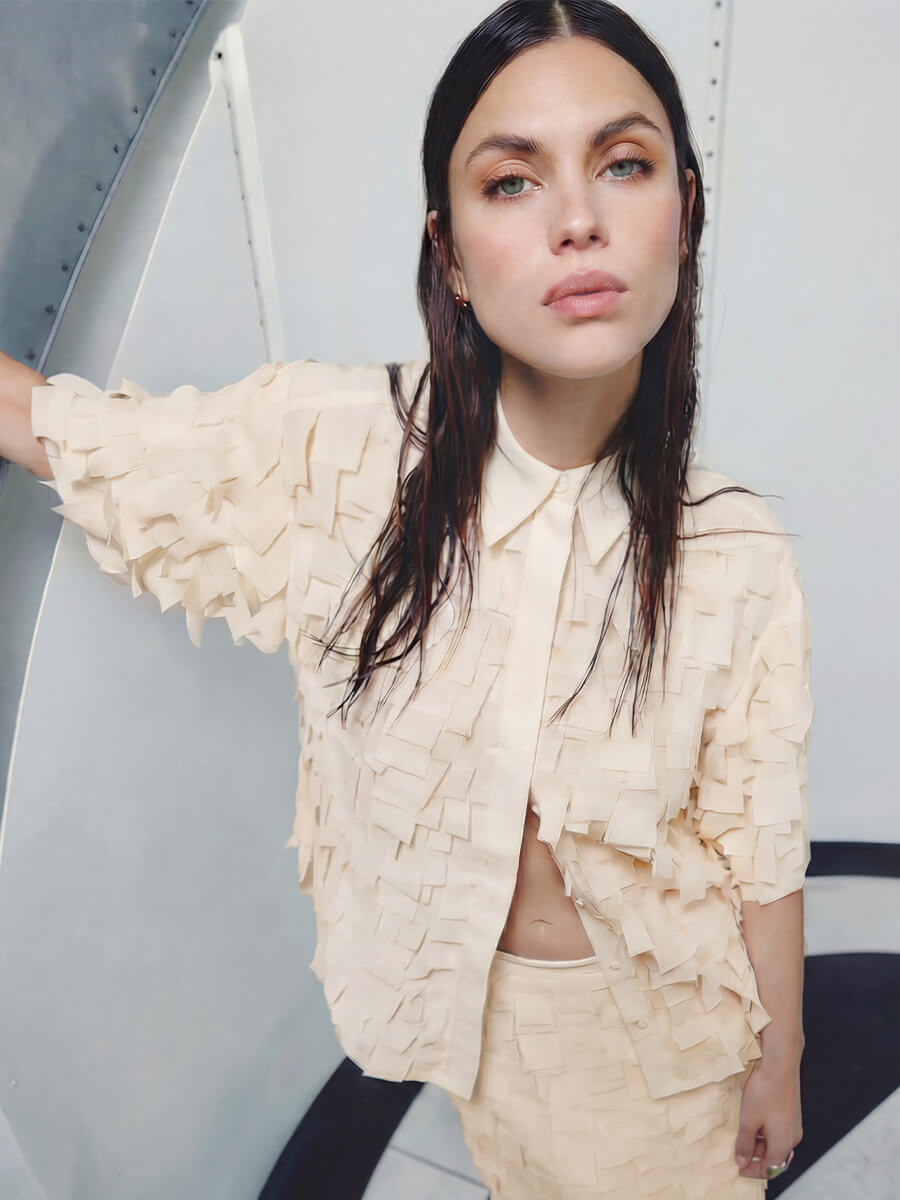 DAY Birger et Mikkelsen Figo Chiffon Fringe Top