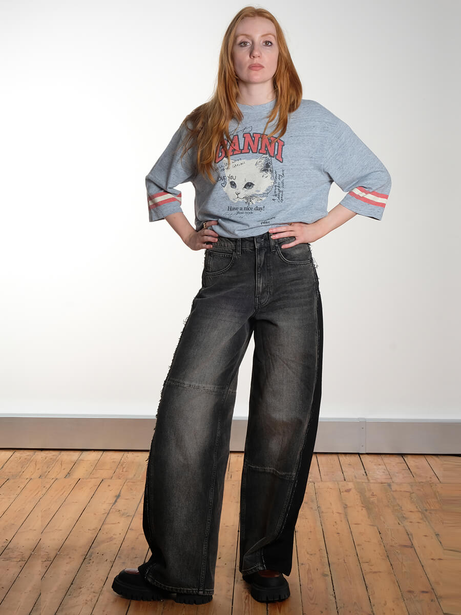 Overdyed Cotton Melange 3/4 Sleeve - Grey Melange