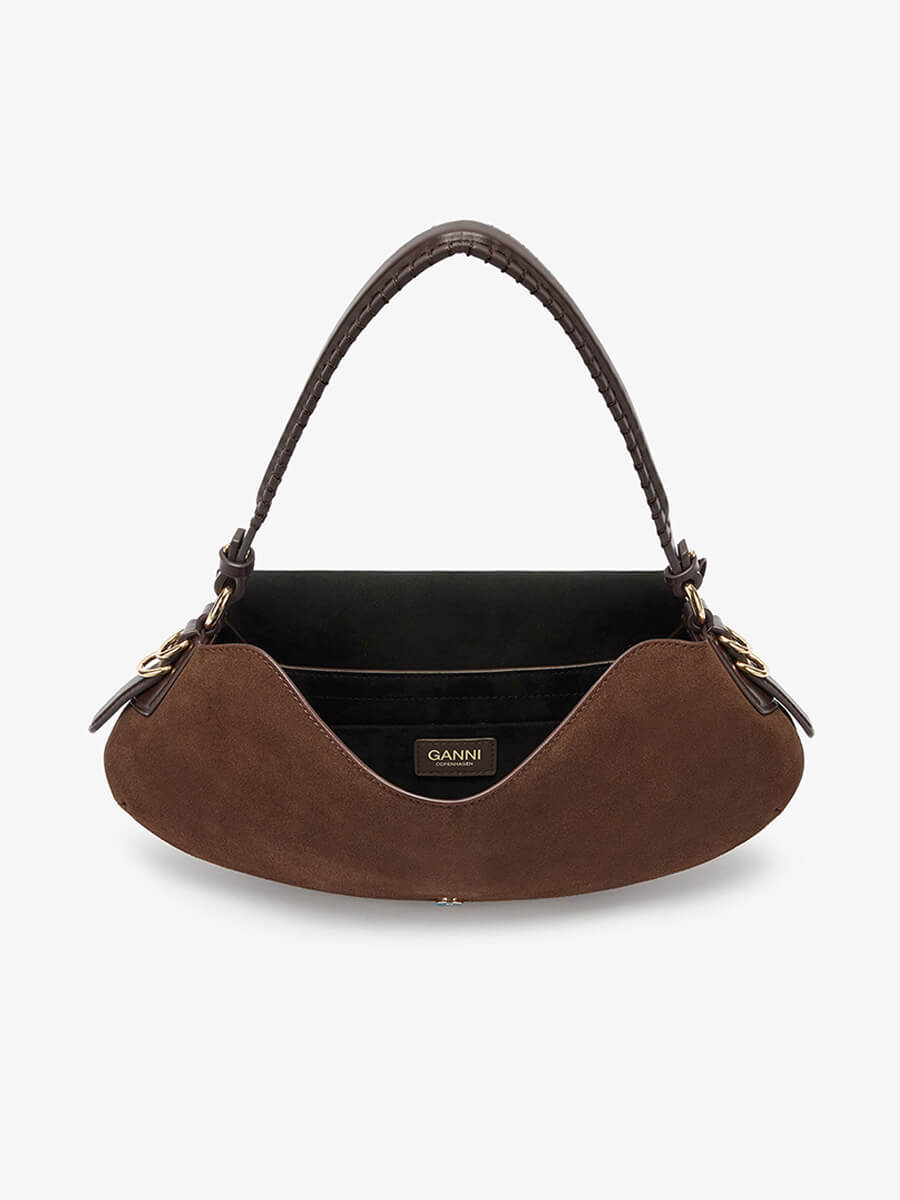 Ganni B-Kat Recycled Suede Bag