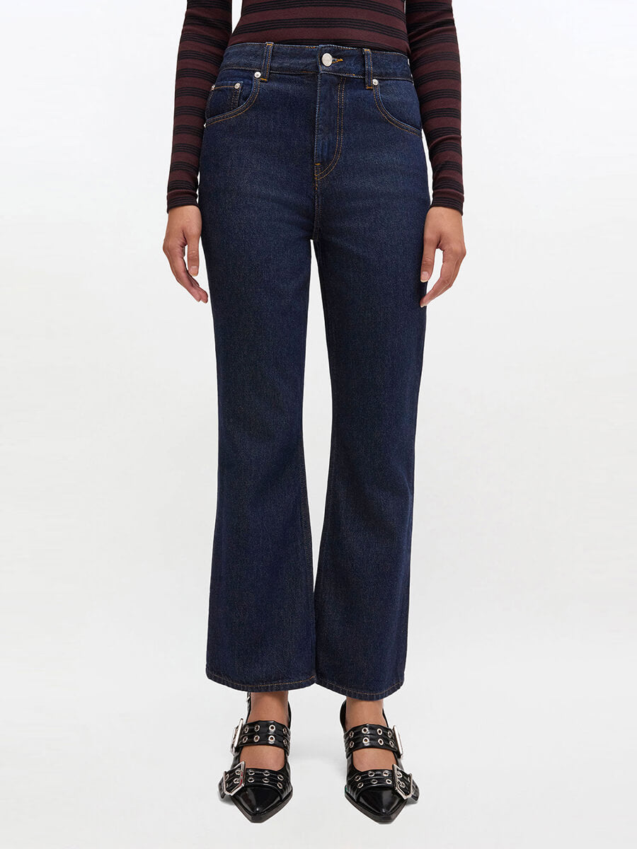 Ganni Betzy Cropped Jeans - Dark Rinse