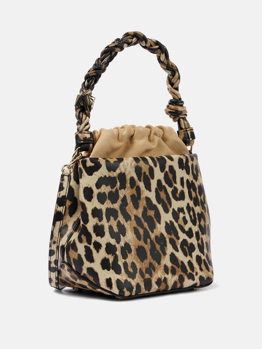 Ganni Bou Bucket Bag - Leopard Print