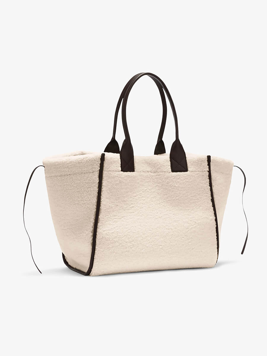 Ganni Shearling XXL Tote Bag.