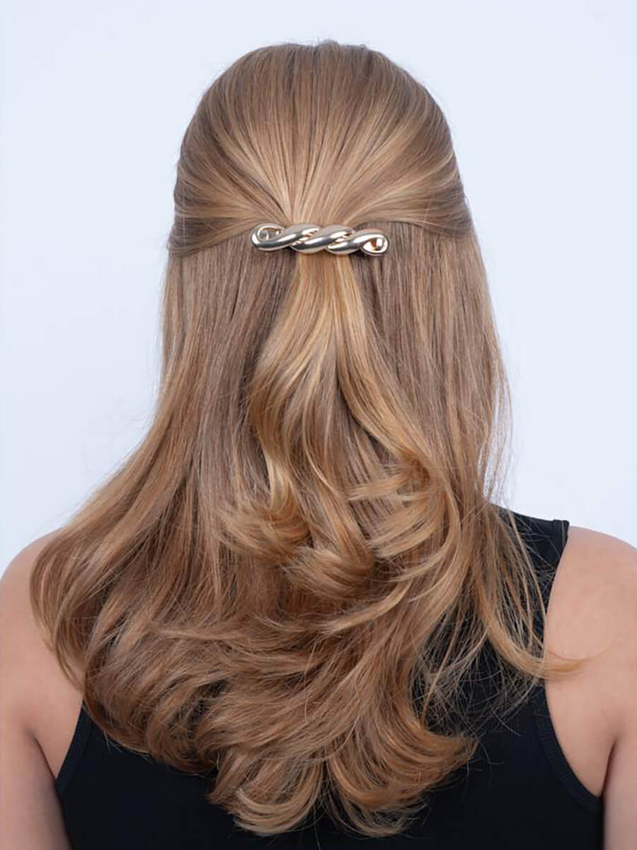 SUI AVA Glossy Twisted Hair Clip Gold