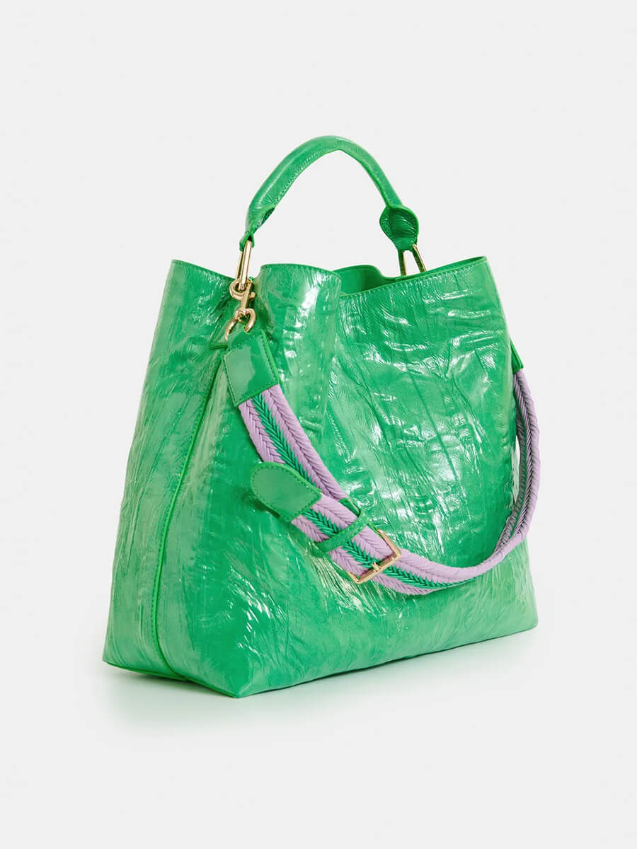 Essentiel Antwerp Jistalo Shopper Printed Bag - Green Jistalo Shopper Printed Bag - Green