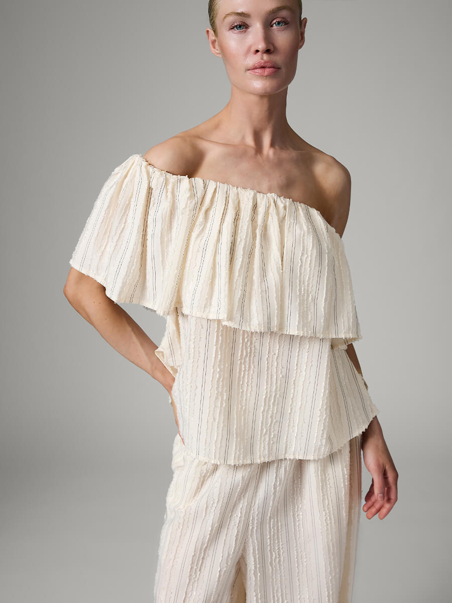 DAY BIRGER ET MIKKELSEN
Hera Raw Stripes Top - Jet Stream