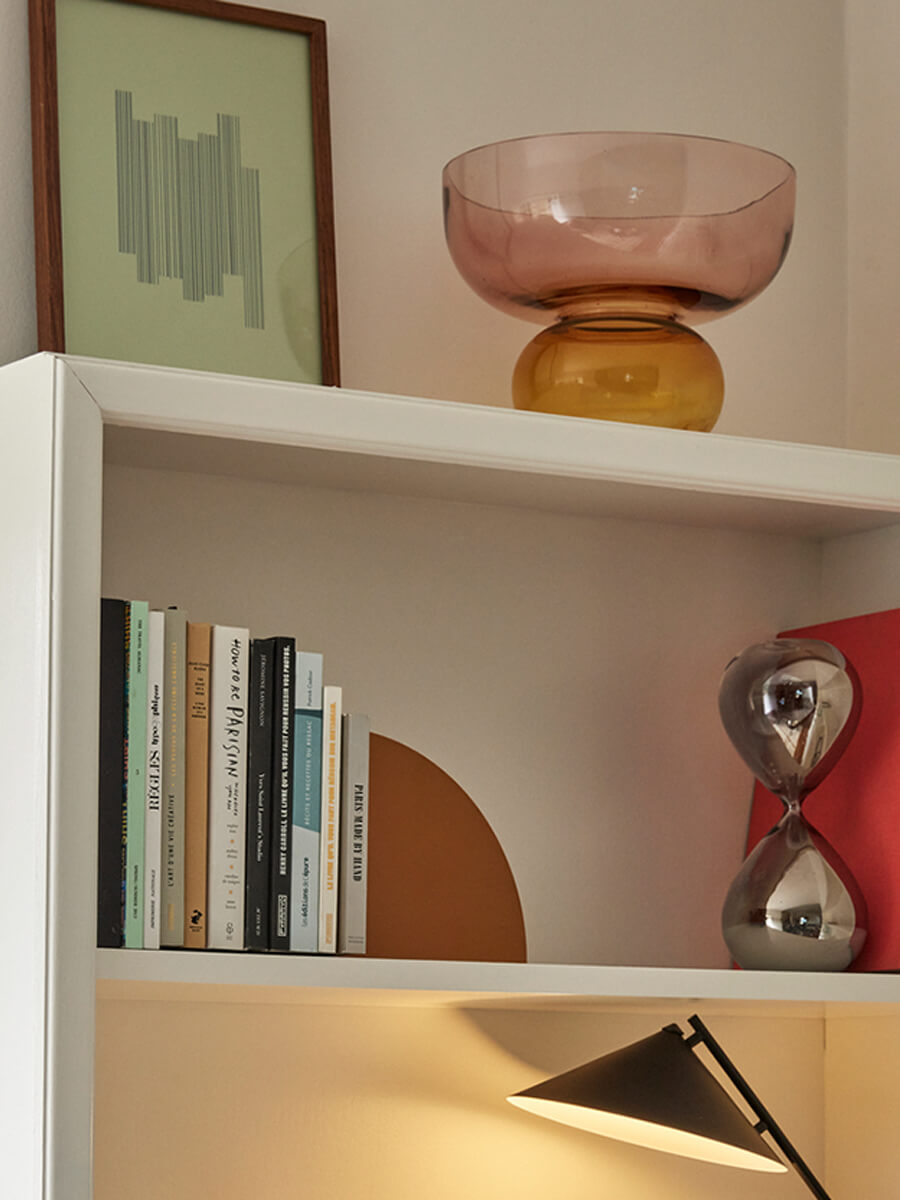 Hubsch Show Vase-Pink-Amber