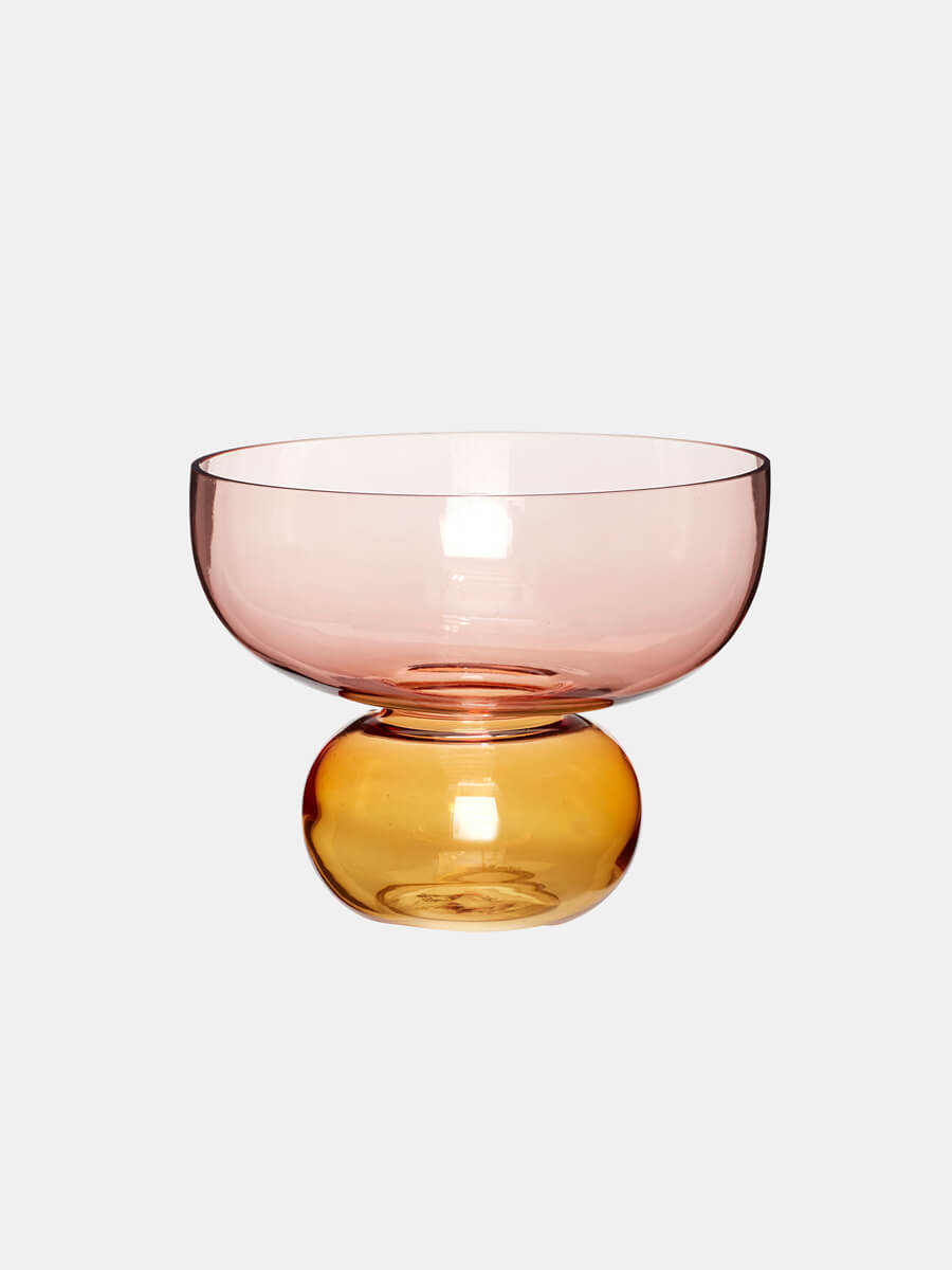 Hubsch Show Vase-Pink-Amber