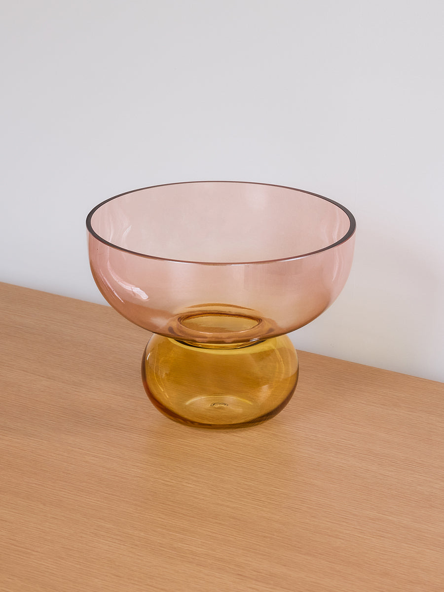 Hubsch Show Vase-Pink-Amber