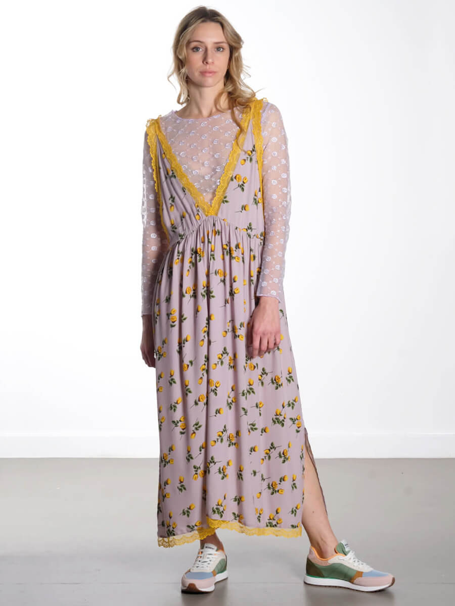 HUNKON
Lisa Dress - Yellow Lace