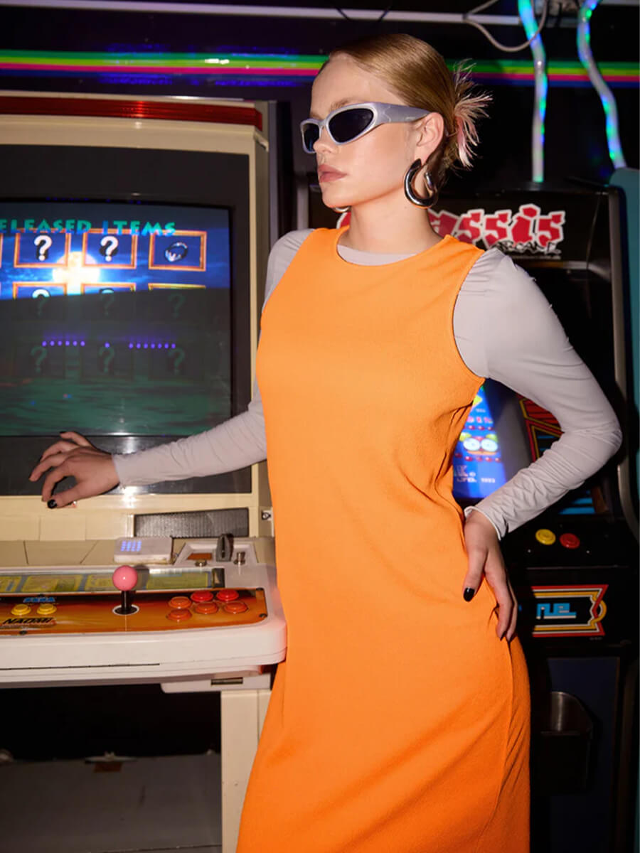 Hunkon-Roxy-Dress-Neon-Orange