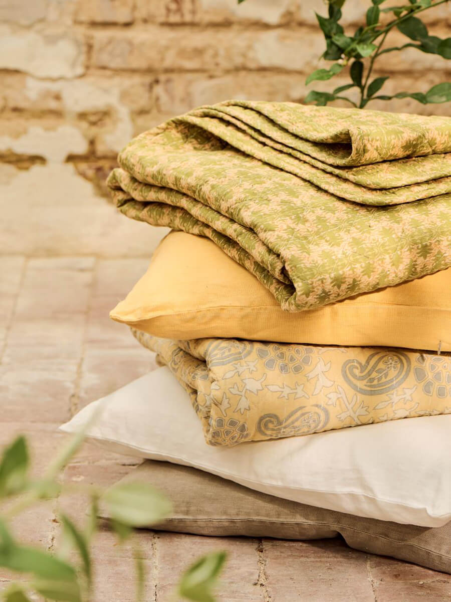 Ib Laursen Vintage Quilt 130 x 180 - Green Pattern.