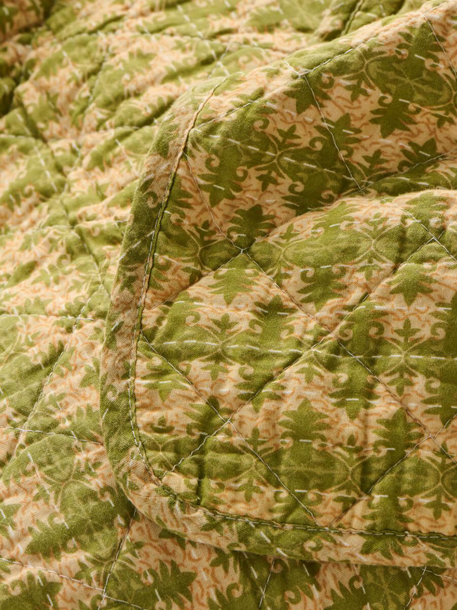 Ib Laursen Vintage Quilt 130 x 180 - Green Pattern.