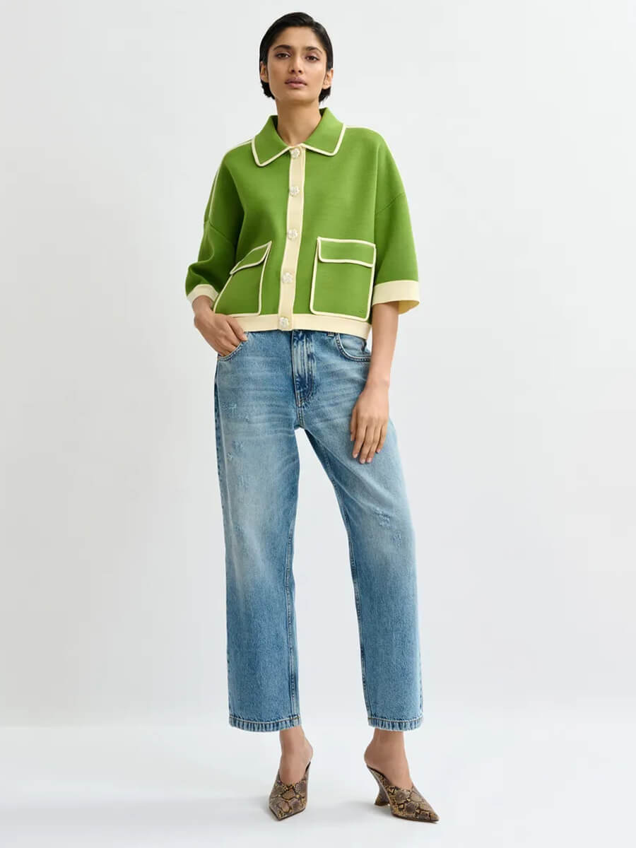 Essentiel Antwerp Jugly Cardigan - Green