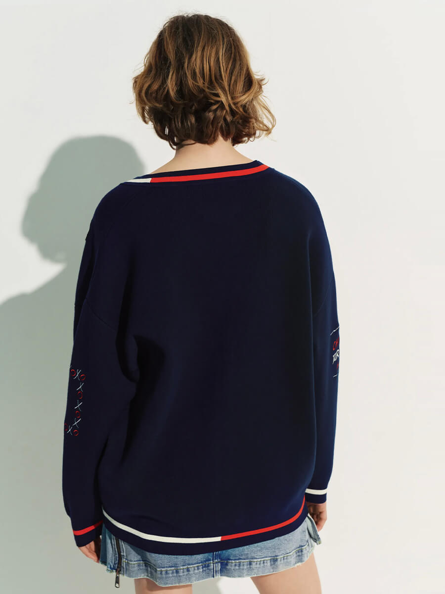 ESSENTIEL ANTWERP
Jaseball Snoopy Cardigan - Patriot Blue