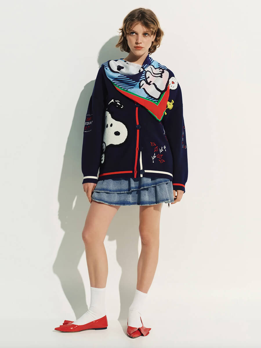 ESSENTIEL ANTWERP
Jaseball Snoopy Cardigan - Patriot Blue