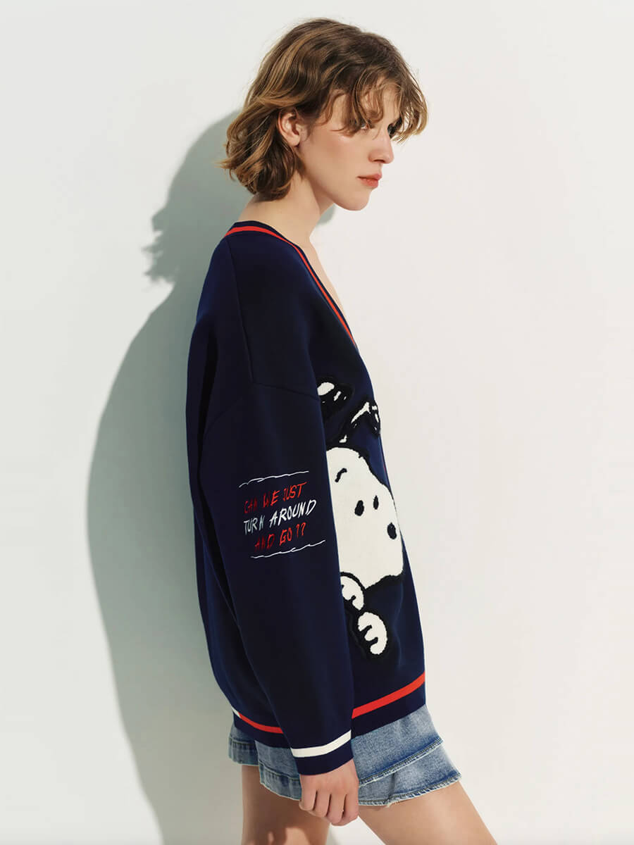 ESSENTIEL ANTWERP
Jaseball Snoopy Cardigan - Patriot Blue