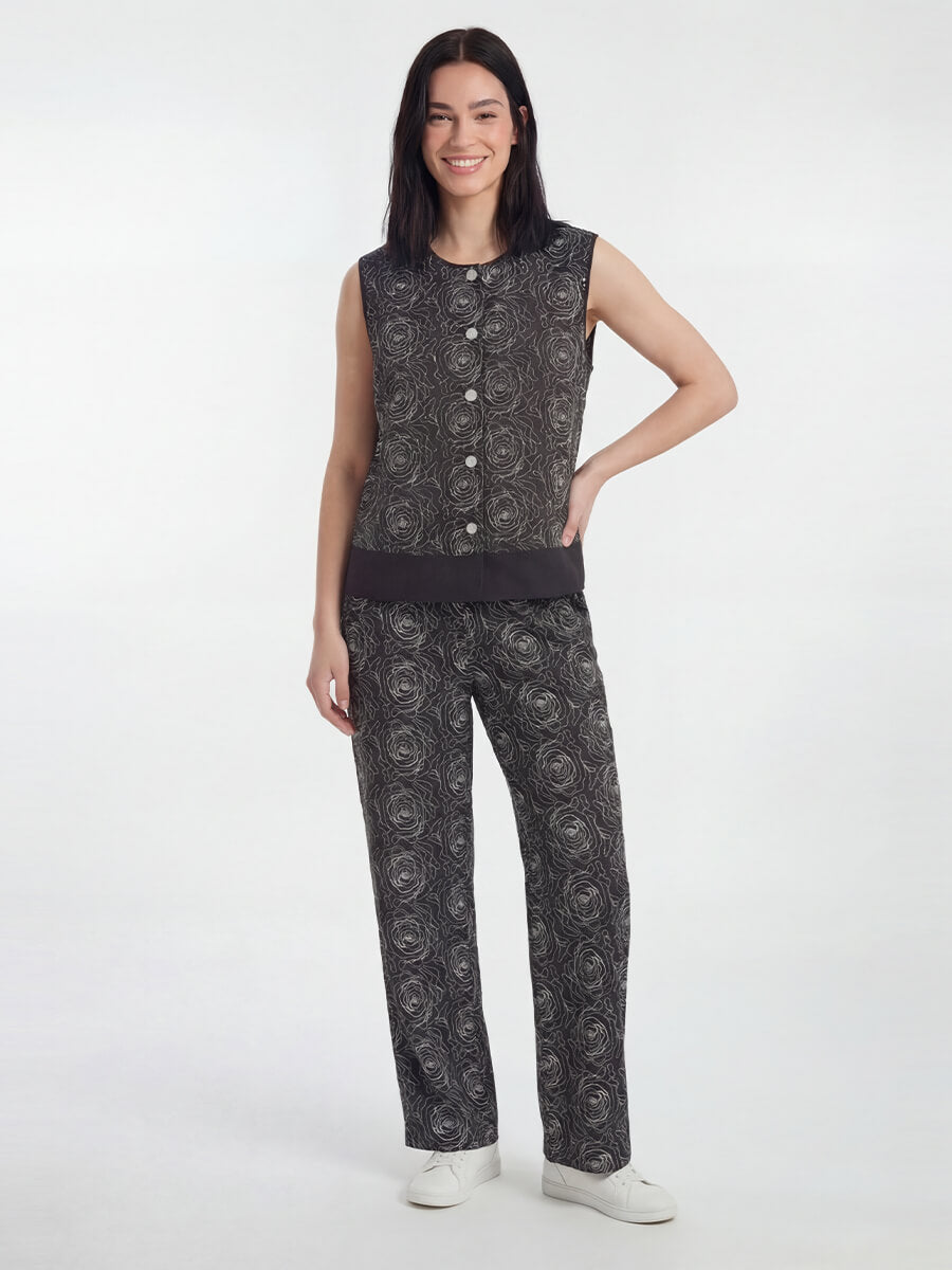 Skull Mollie Top - Black