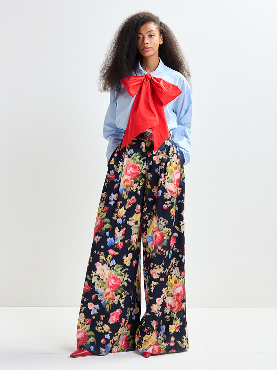 Essentiel Antwerp Jazzy Wide Leg Pants - Dark Night