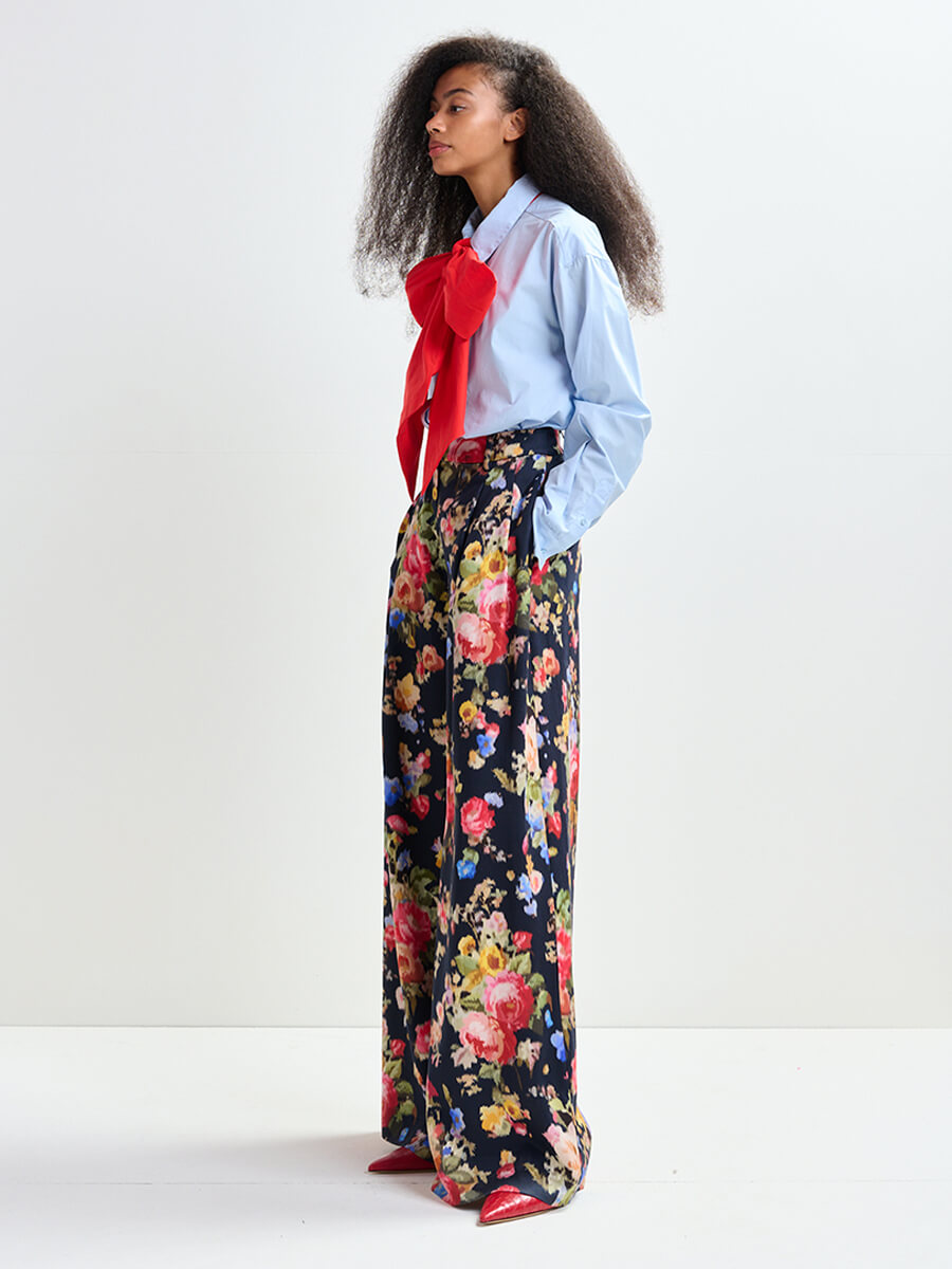 Essentiel Antwerp Jazzy Wide Leg Pants - Dark Night