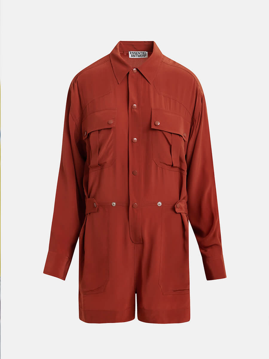 Jebba Playsuit - Burnt Red