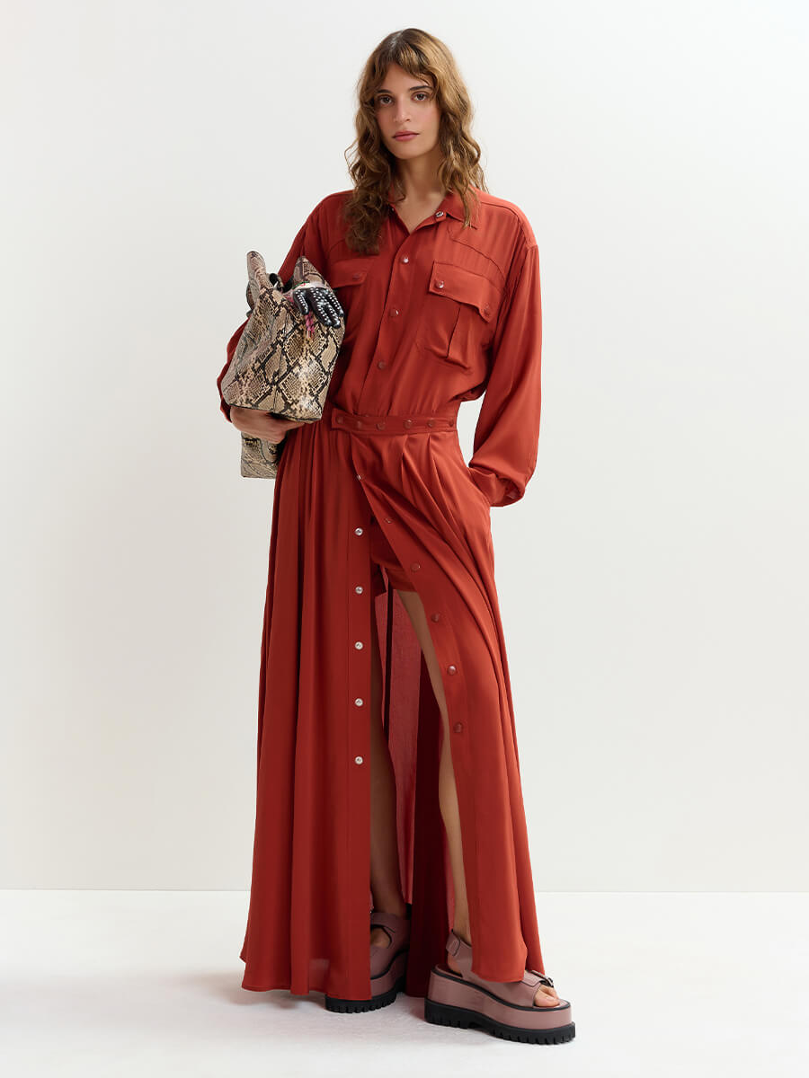 Essentiel Antwerp Jebba Playsuit - Burnt Red