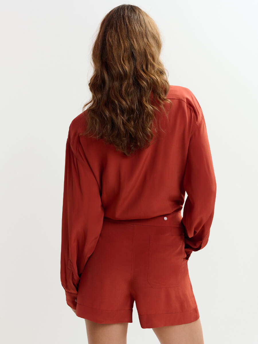 Essentiel Antwerp Jebba Playsuit - Burnt Red