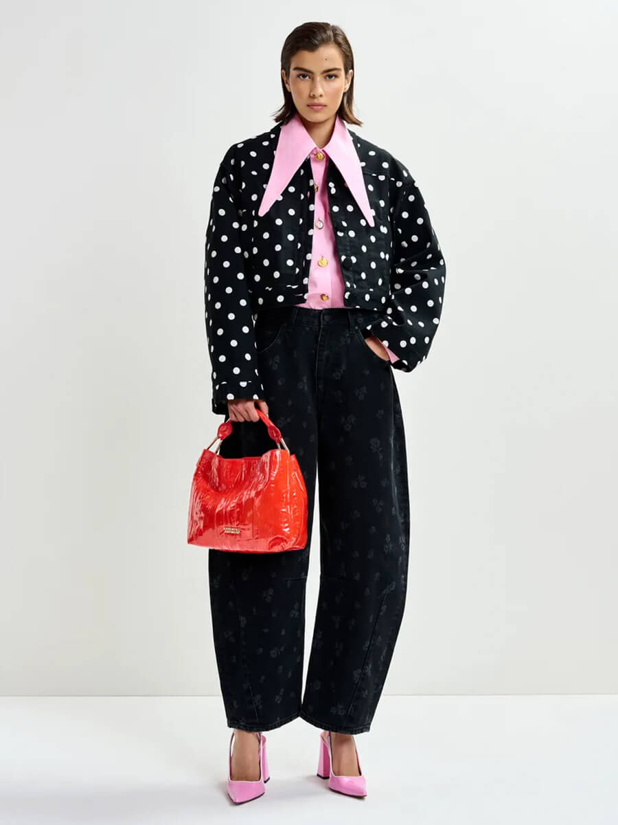 Essentiel Antwerp Jhossi Mini Print Shopper Bag - Orange