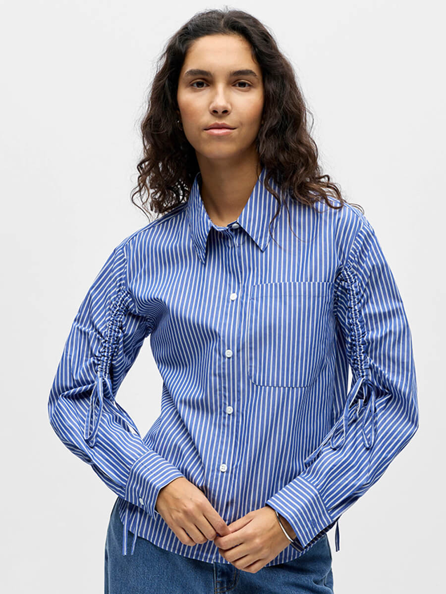 OBJECT Jio Ruched Sleeve Shirt
