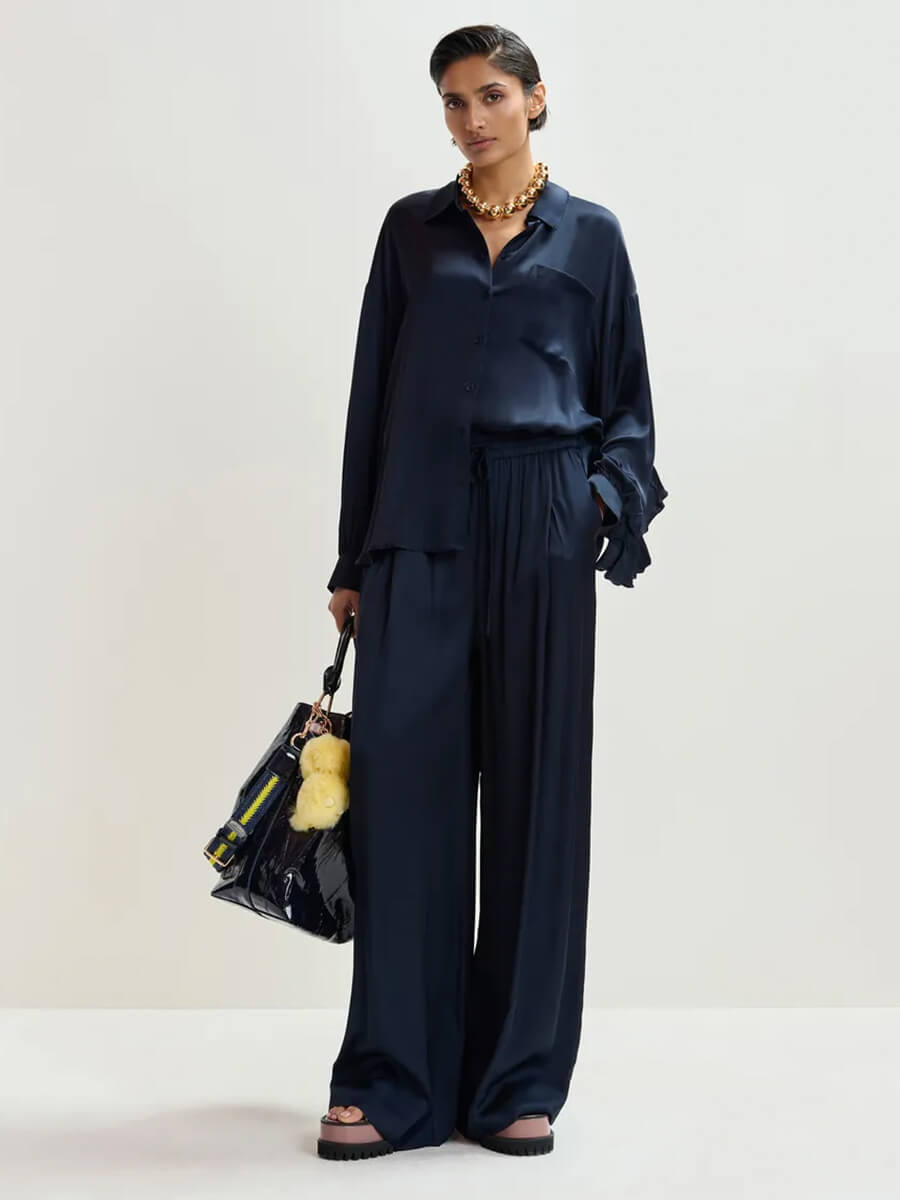 Essentiel Antwerp Jistalo Shopper Printed Bag - Navy