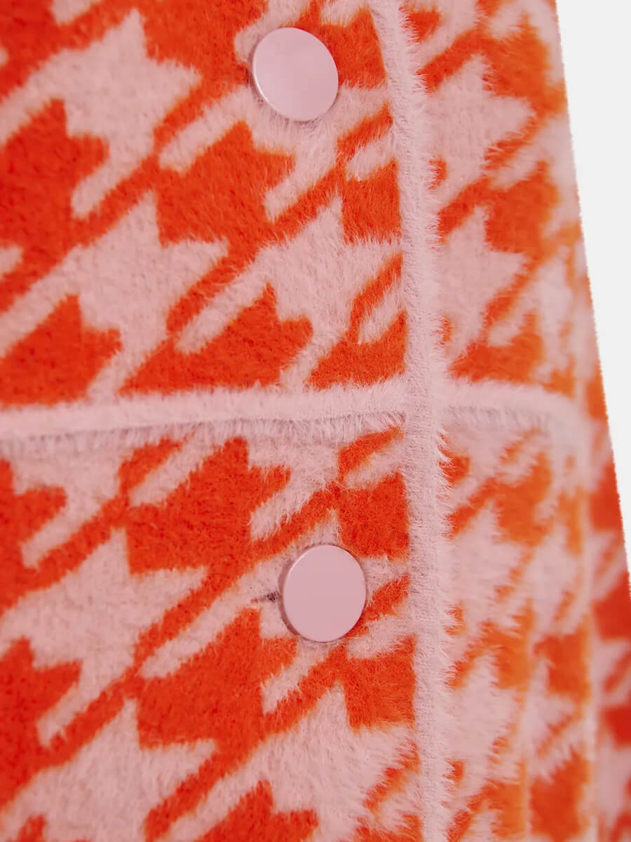 Essentiel Antwerp Joking Knit Jacket - Orange and Dusty Pink