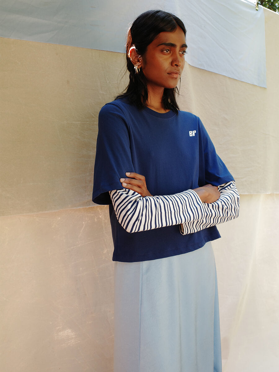 BAUM UND PFERDGARTEN Jolin T-Shirt - Derby Blue Stripe