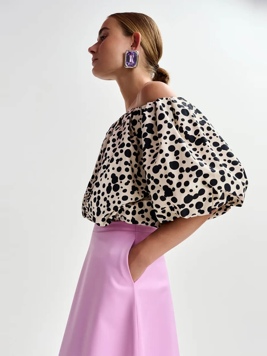 Essentiel Antwerp - Jint Bodysuit - Black and White Spot