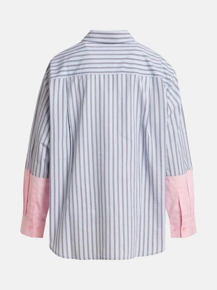 Essentiel Antwerp Jown Embroidered Shirt - Light Blue Stripe