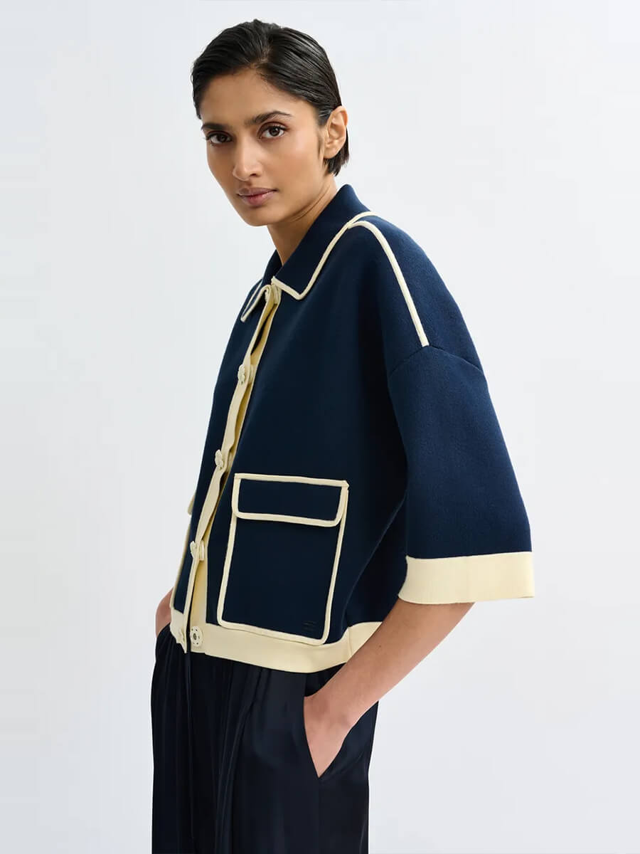 Essentiel Antwerp Jugly Cardigan - Navy