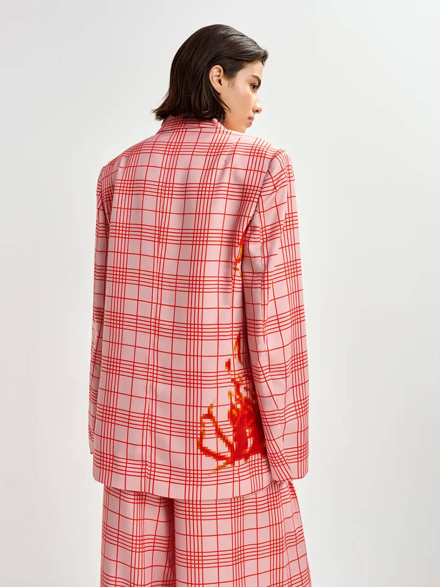 Essentiel Antwerp Juliana Blazer - Pink and Red