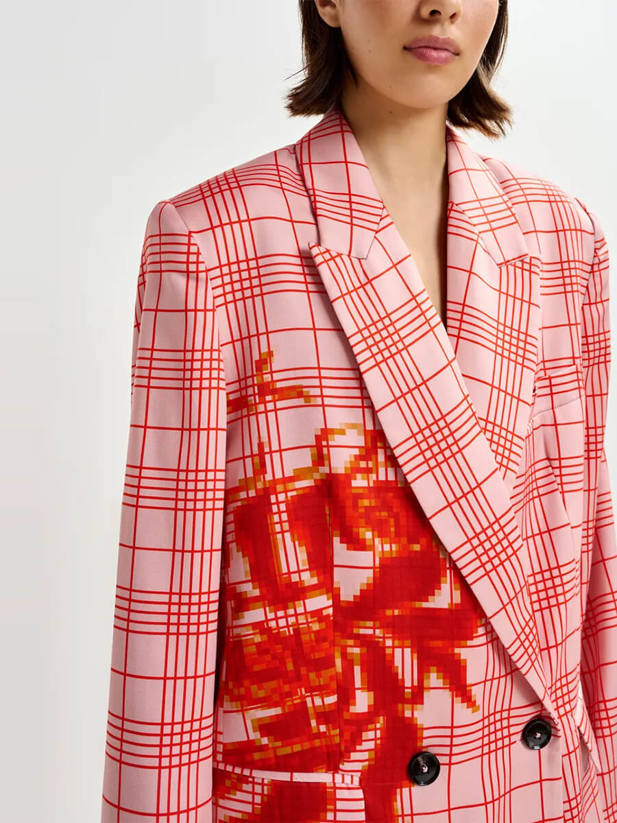 Essentiel Antwerp Juliana Blazer - Pink and Red