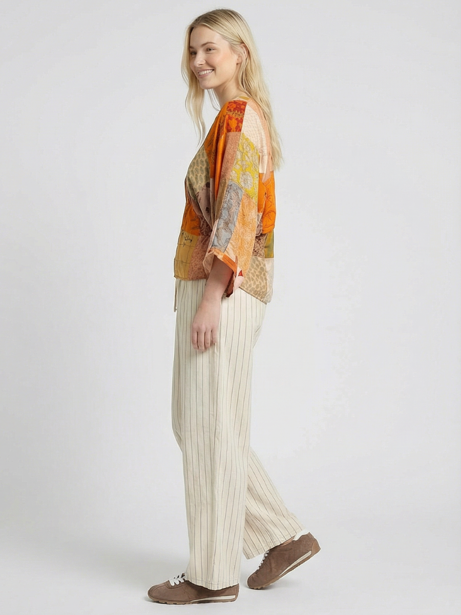 Juno Silk Patchwork Top - No.76.