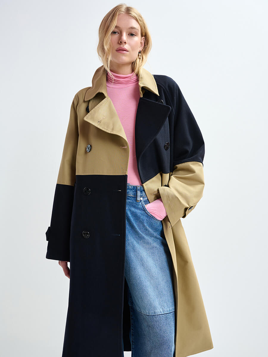 Essentiel Antwerp Just Patchwork Trenchcoat