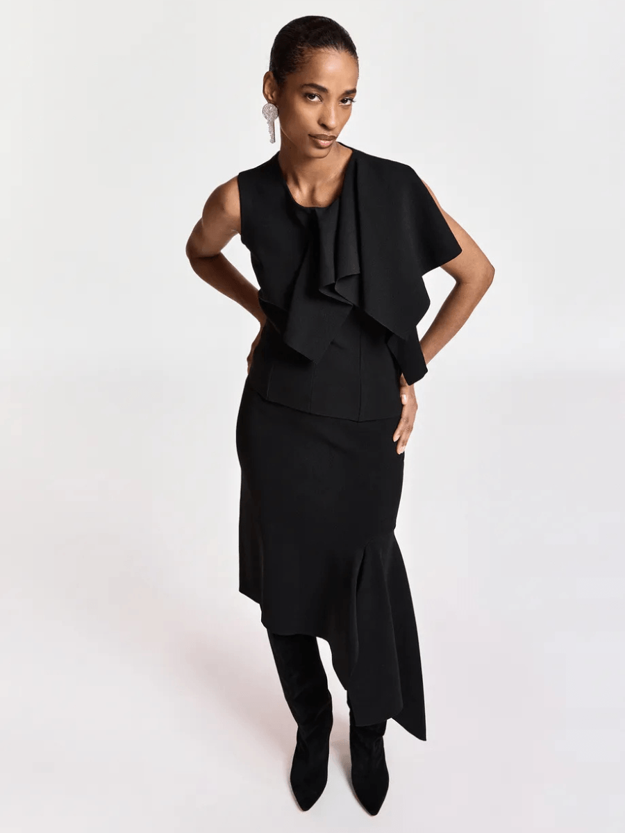 Essentiel Antwerp - Kap Knitted Skirt -Black