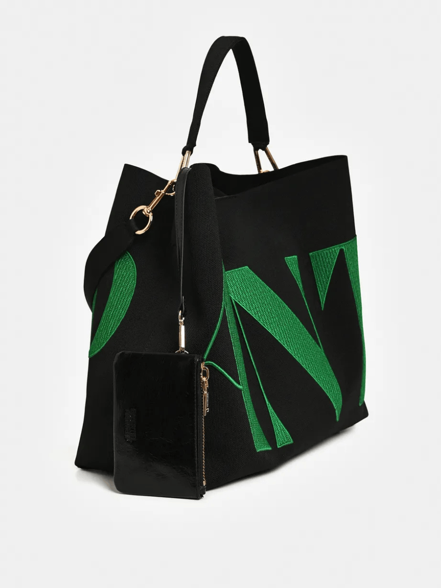 Essentiel Antwerp Karoll Knitted Bag - Charcoal Chic